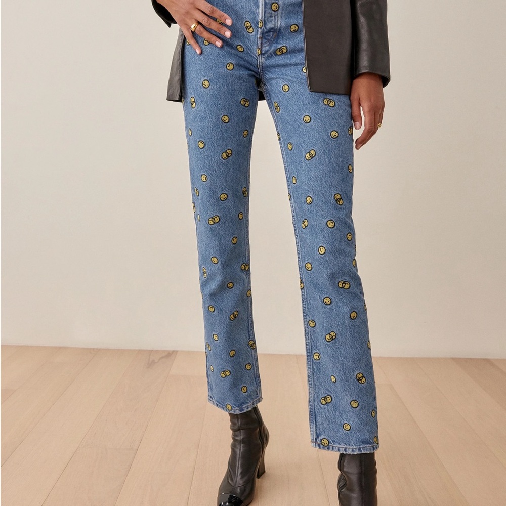 Reformation Mixed Emotions High Rise Straight Jeans - Picture 2 of 7
